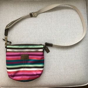 Coach Stripe Crossbody Bag