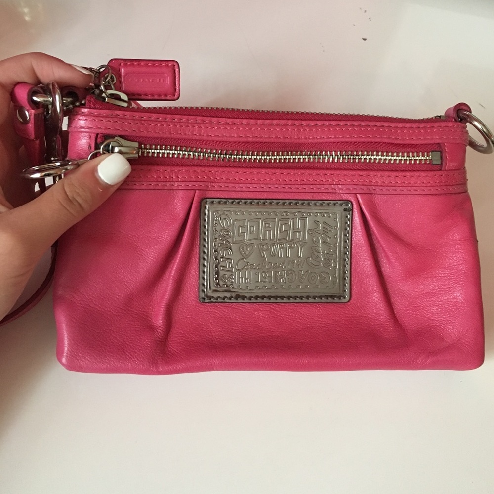 Pink coach wristlet!