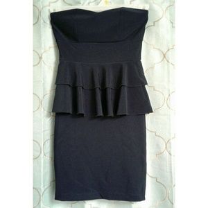 Peplum Strapless Dress