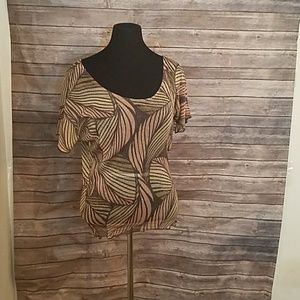 Charlotte Russe Sexy Sheer Print Top
