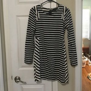 Black and white stripe dress