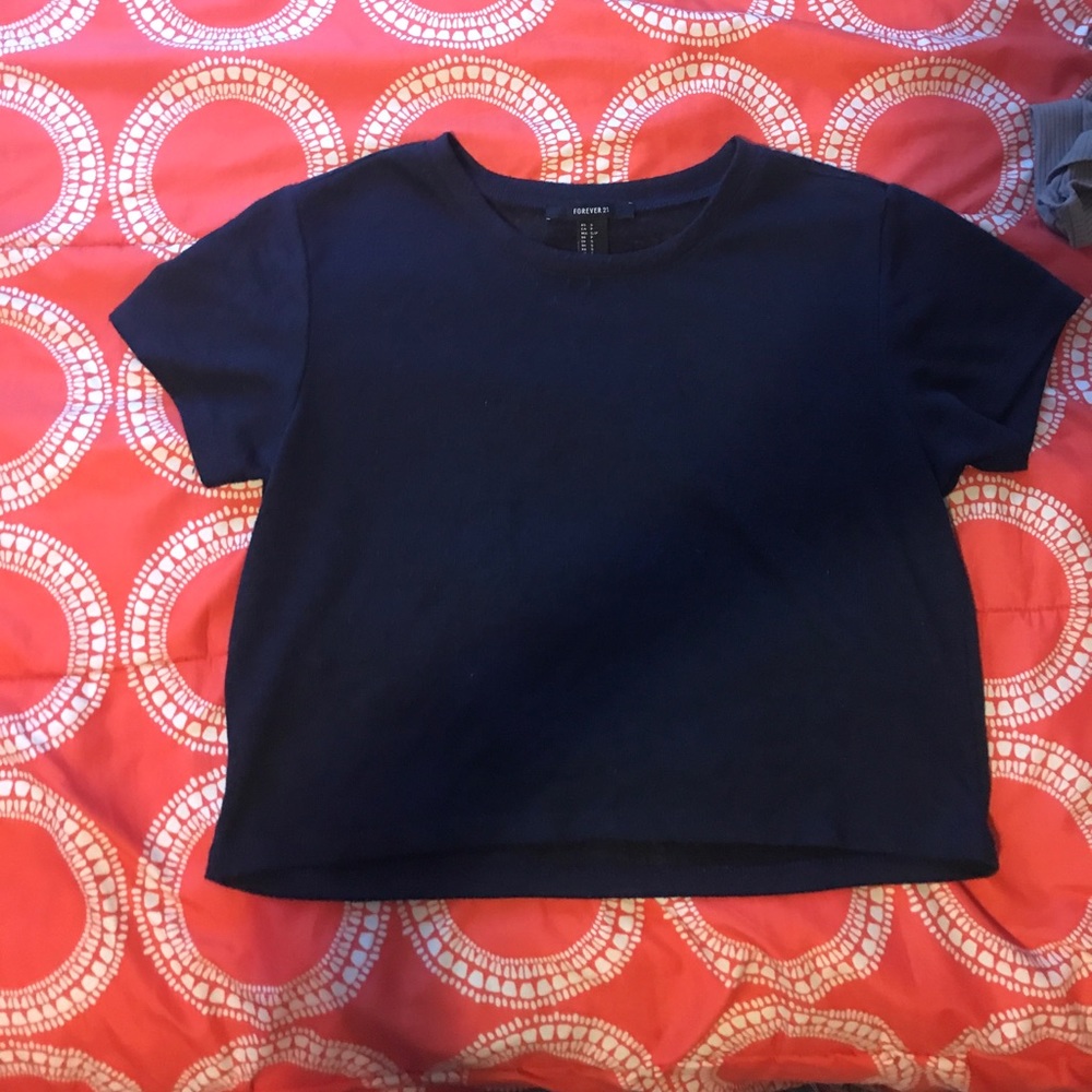 Dark blue forever21 crop top
