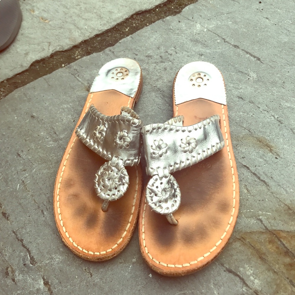Silver jack rogers sandals