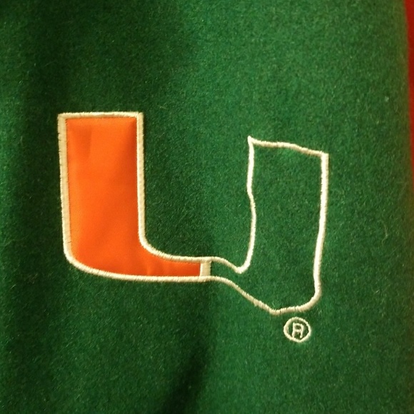 University of Miami leather varsity - Picture 3 of 4