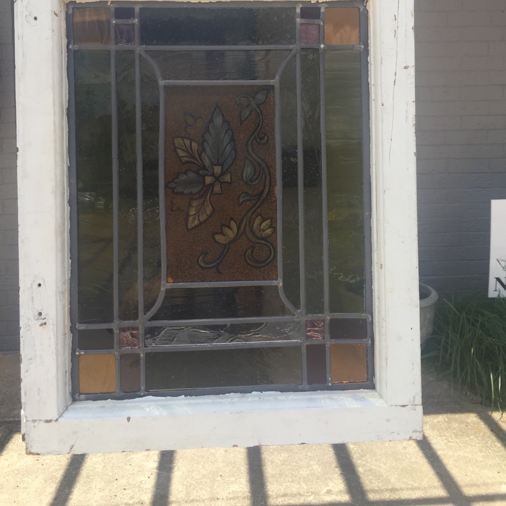 Old stained glass window