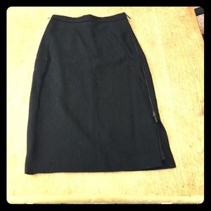 Black pencil skirt with zip up side
