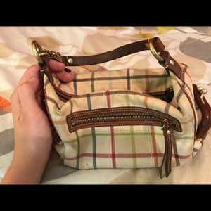 Small Plaid Coach Shoulder Bag