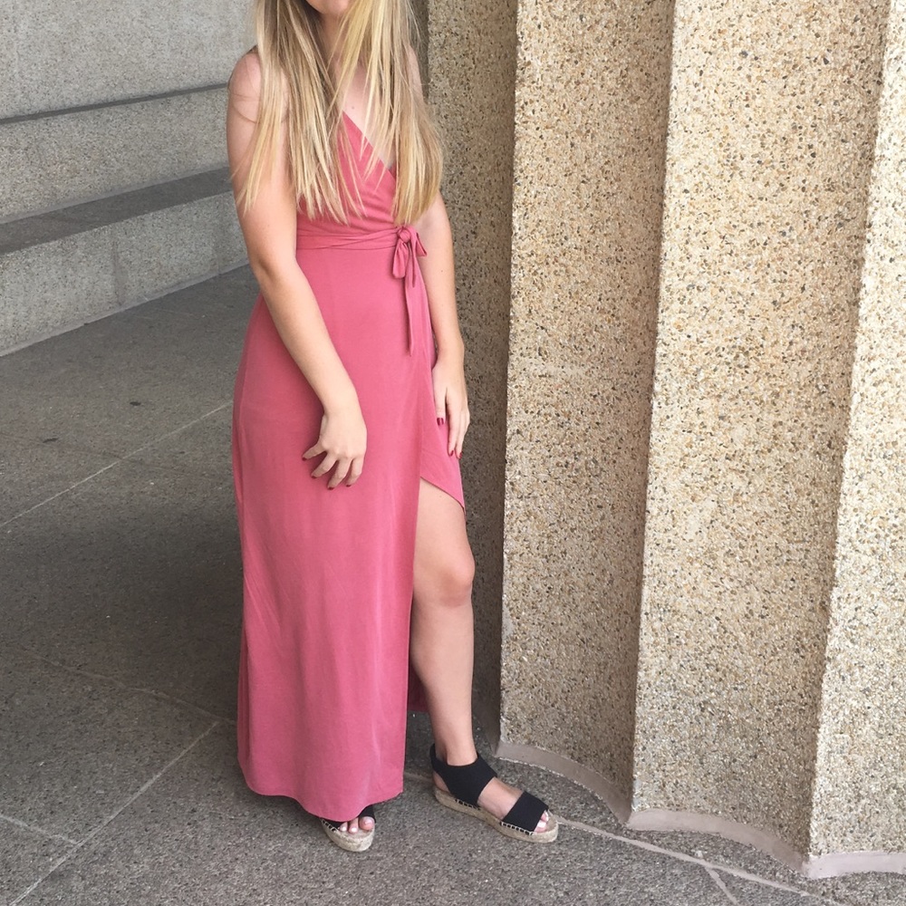 LUSH maxi wrap dress