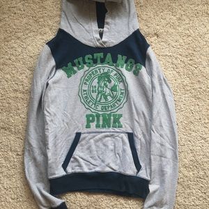 Victorias Secret PINK Striped Hoodie-EUC-Size M