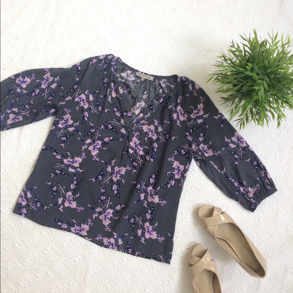 Rose & Thyme floral blouse