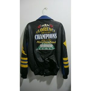Vintage Marching Band Leather Jacket