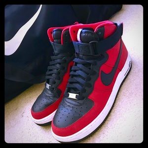 Red and black Nike Airforce 1