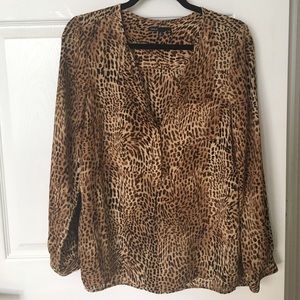 🐆🐾 Cheetah print flowy blouse S