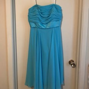 Light blue chiffon cocktail dress, Size 14