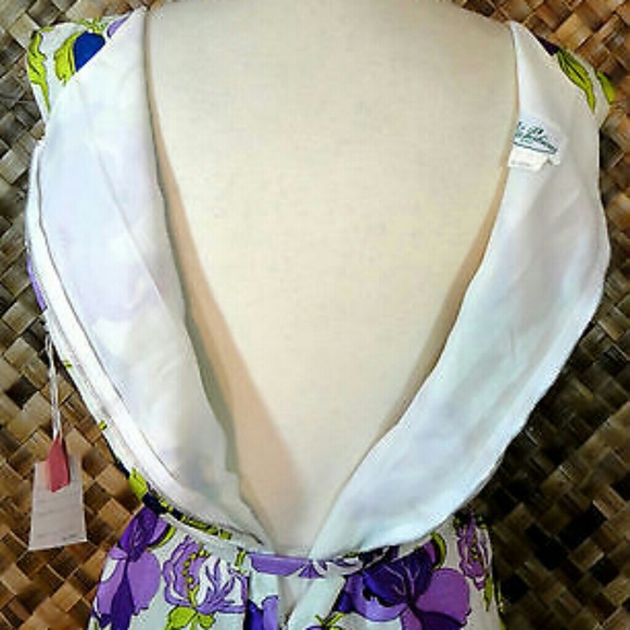 NWT Vtg 50's LEILA FASHIONS -MIAMI House Dress. Lg - Picture 5 of 6