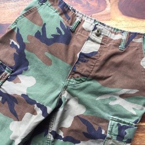 Authentic High-Waisted Camo Army Cargo Pants