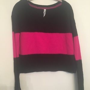 Cropped stripe sweater