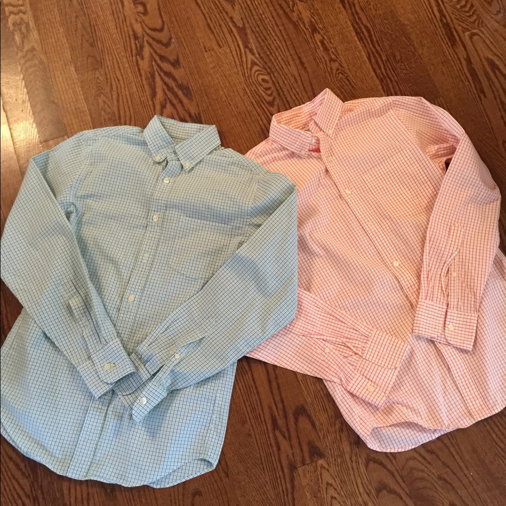 Bundle of J. Crew cotton plaid button down shirts