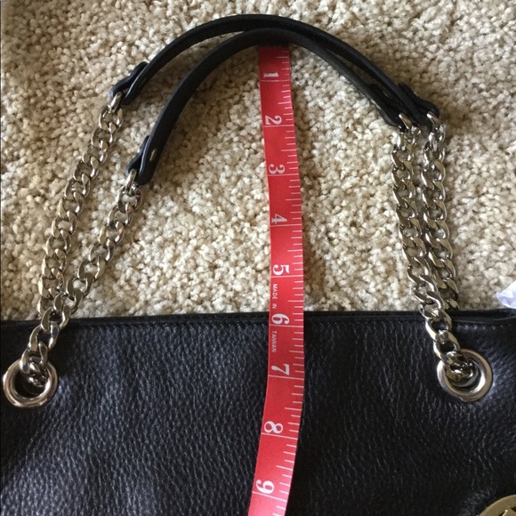 NWOT Black Michael Kors Purse w/silver accents - Picture 2 of 4