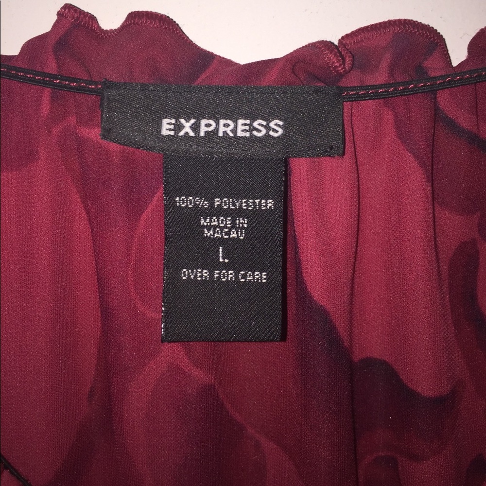 EXPRESS RUFFLED ROSE BLOUSE - Picture 2 of 4