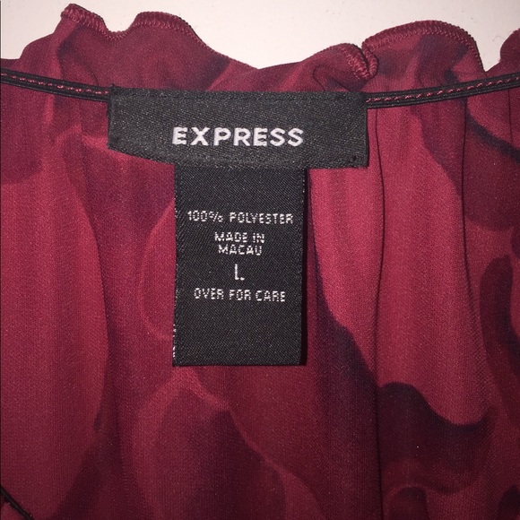 EXPRESS RUFFLED ROSE BLOUSE - Picture 2 of 4