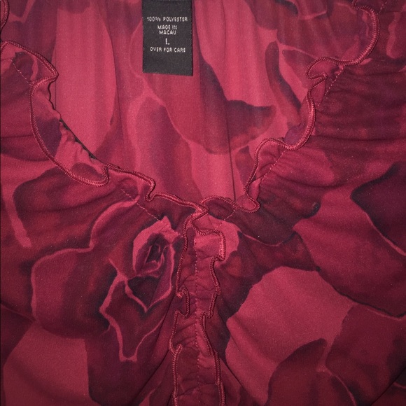 EXPRESS RUFFLED ROSE BLOUSE - Picture 3 of 4