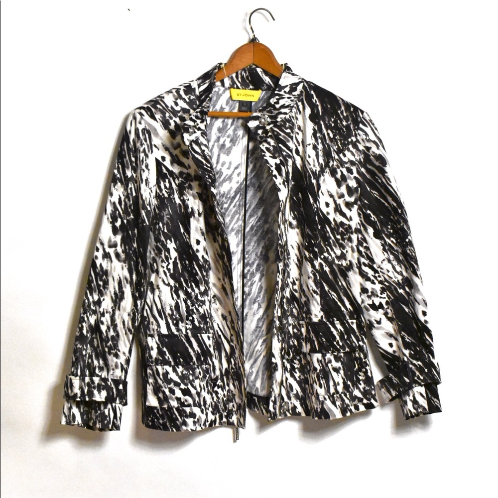 St. John Black and White Jacket