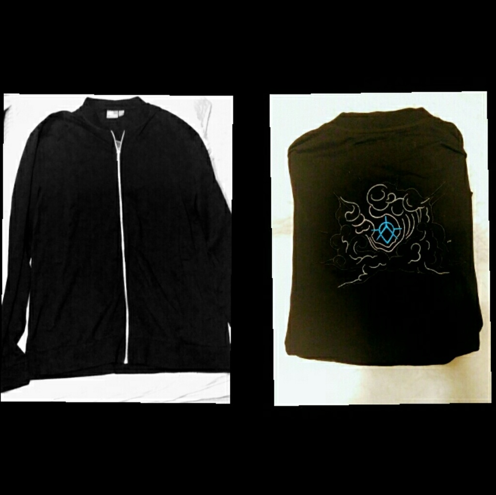 NWOT Asos long sleeve zip jacket with embroidery