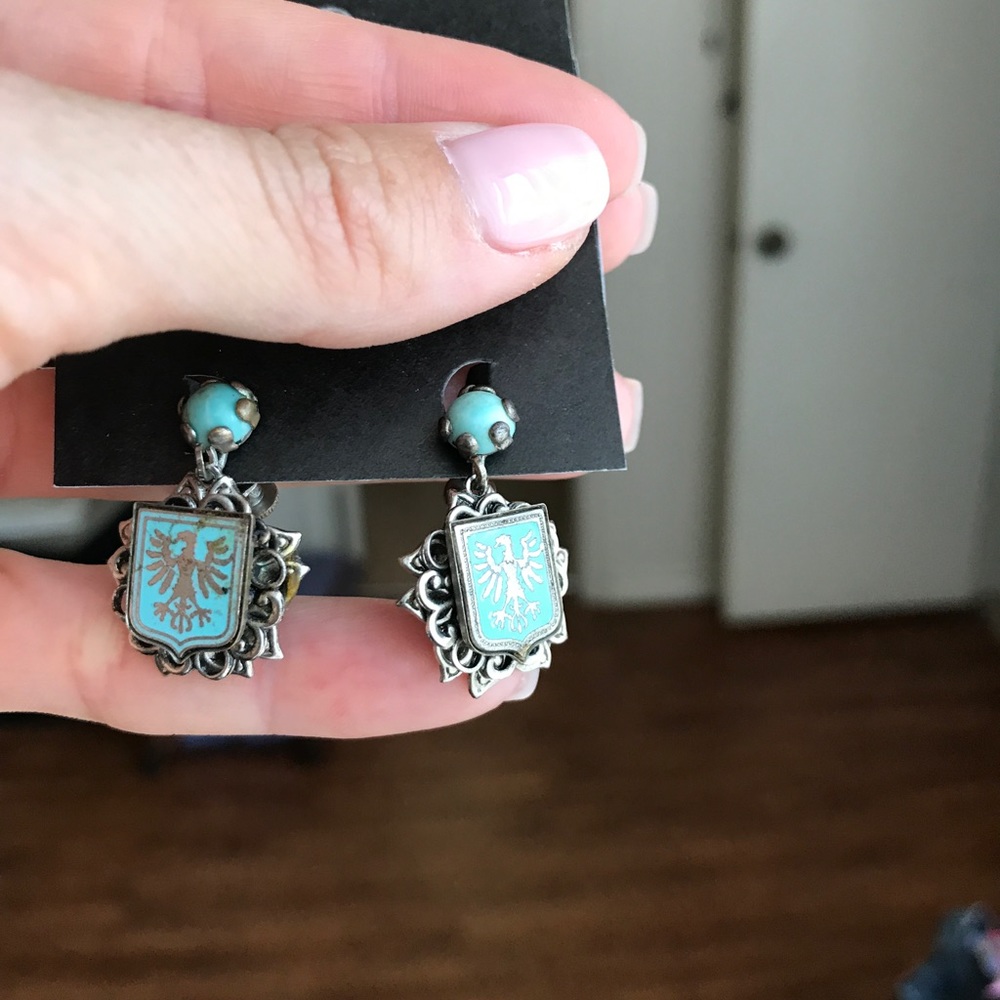 Turquoise clip / screw on earrings