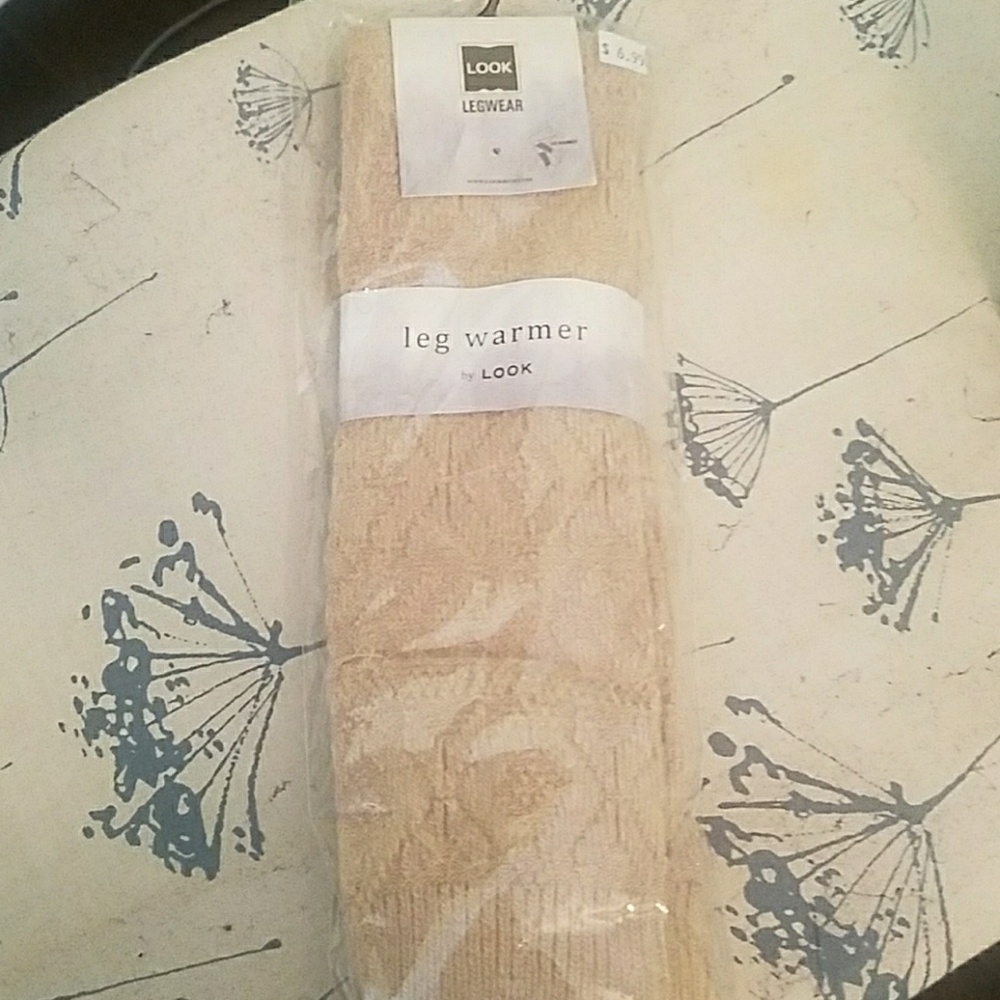 Brand new beige leg warmers