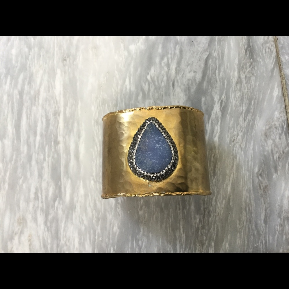 Hammered Brass Cuff Bracelet