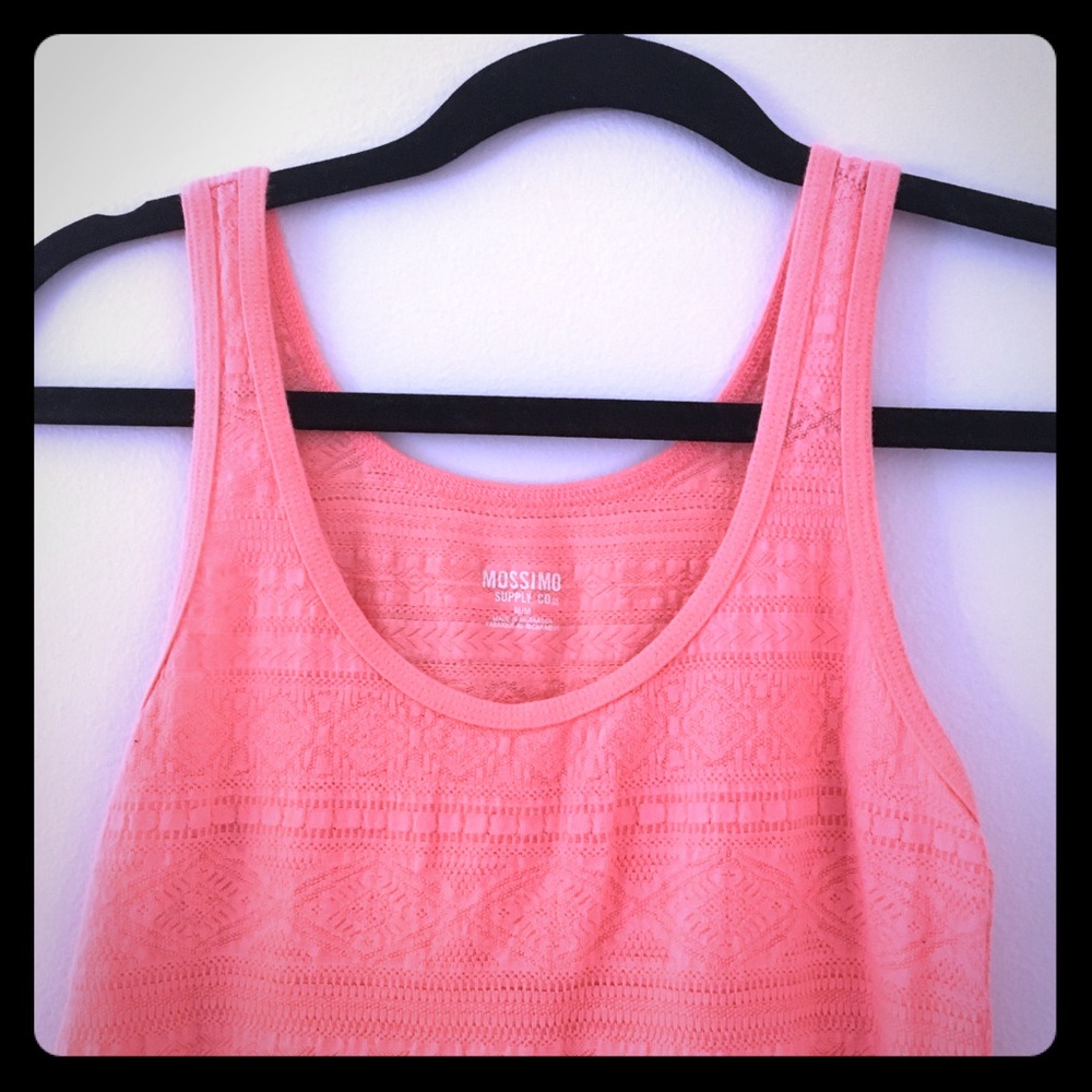 Mossimo Hot Pink Tank with Beautiful Patterning