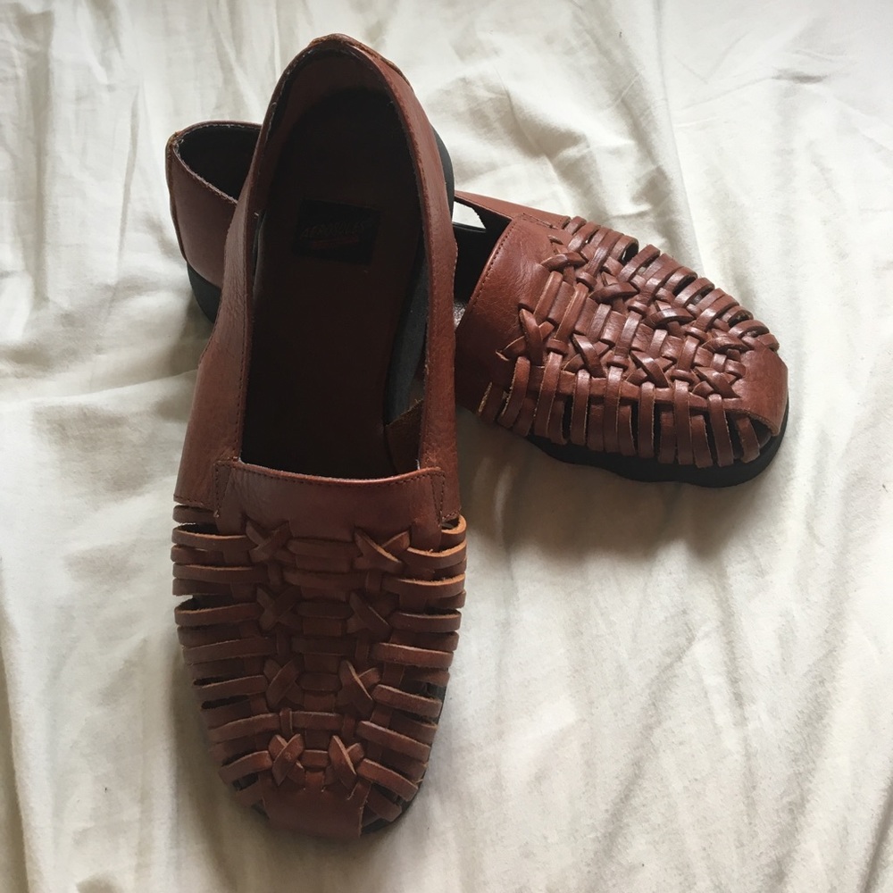 Braided leather loafers