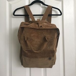 Brown Corduroy Backpack