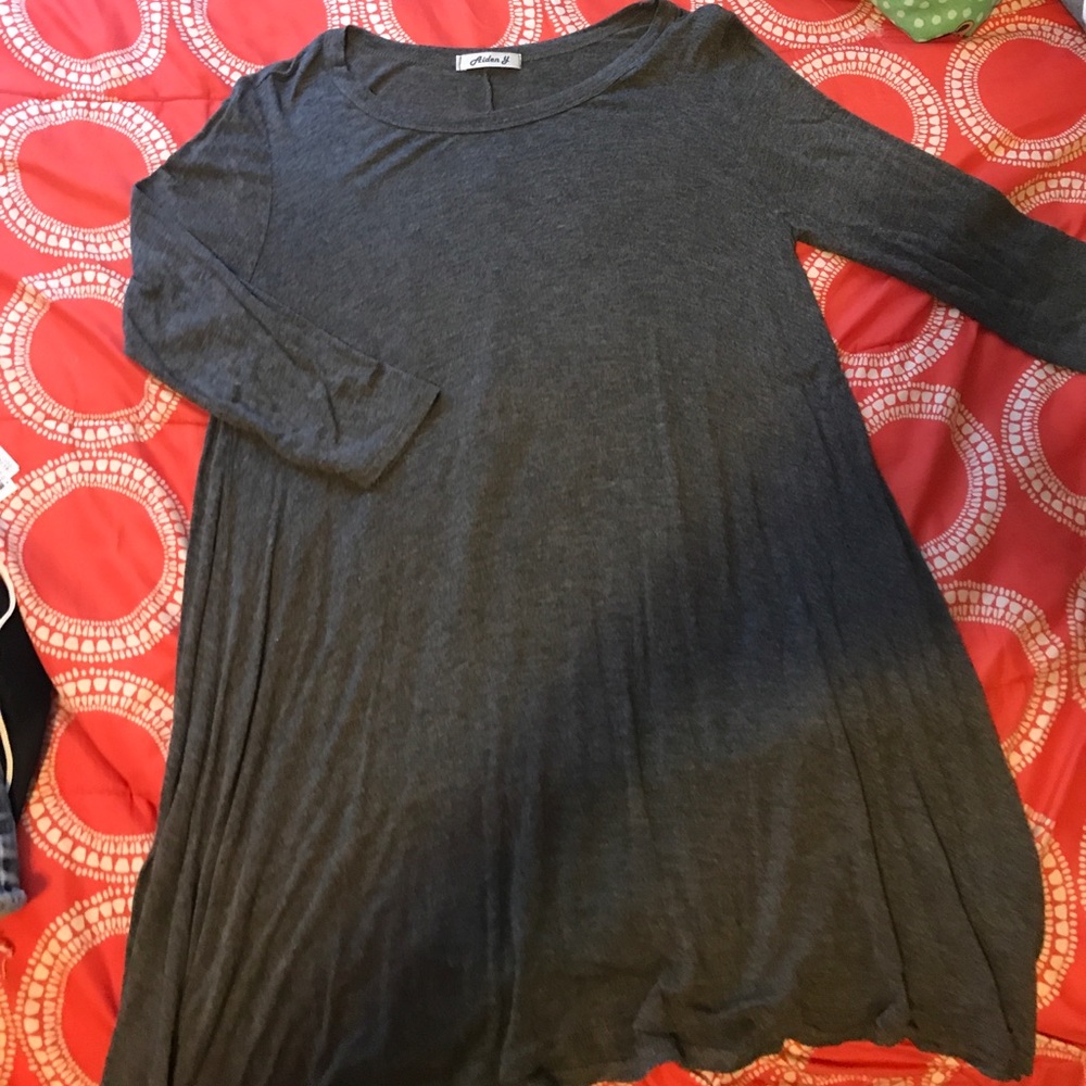 Quarter sleeve long shirt/dress