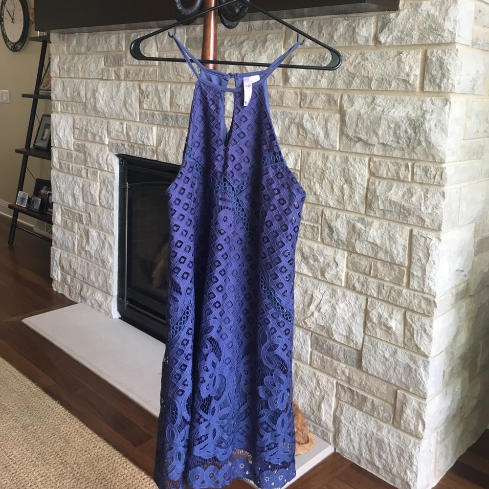 Nordstrom Navy Blue Lace Shift Dress