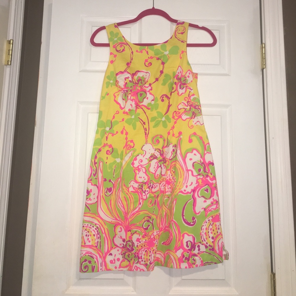 Lilly Pulitzer Delia Shift Dress 0 yellow