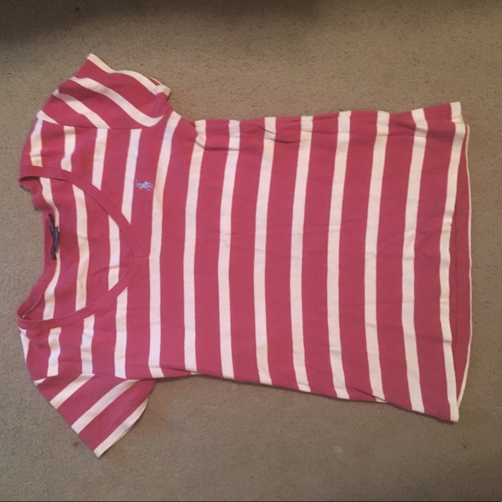 Ralph Lauren Pink and White striped shirt