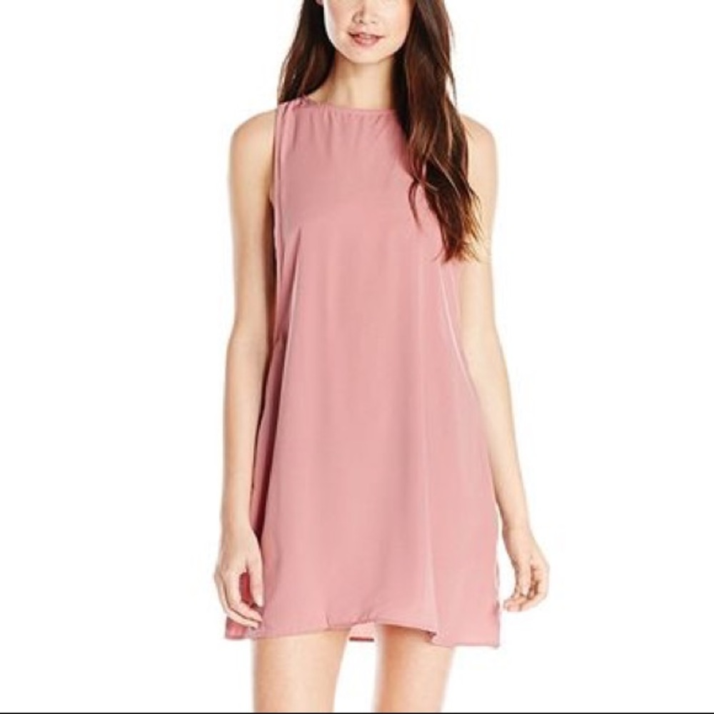 Motel Rocks Merci Dusty Rose Lace Up Dress