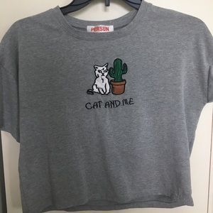 Cat And Me Crop Top