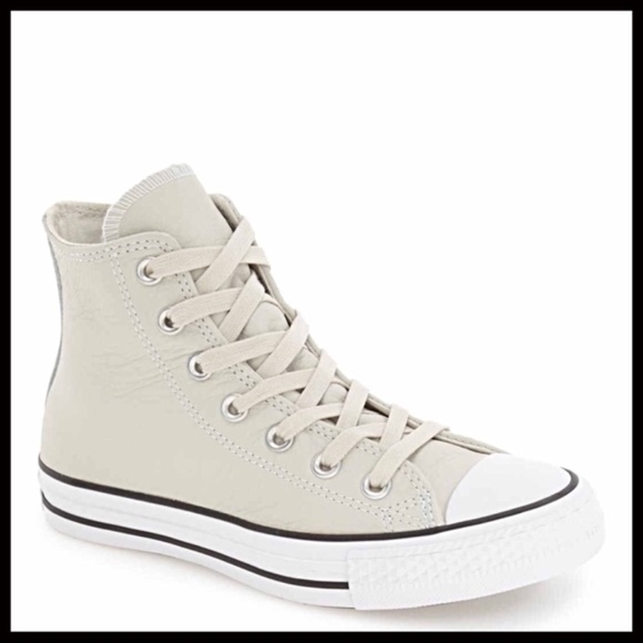 CONVERSE LEATHER CHUCK TAYLOR HIGH TOPS SNEAKERS - Picture 8 of 8