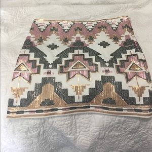 Sequin mini skirt