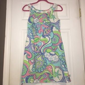 Lilly Pulitzer Delia Shift Dress 0 blue multi