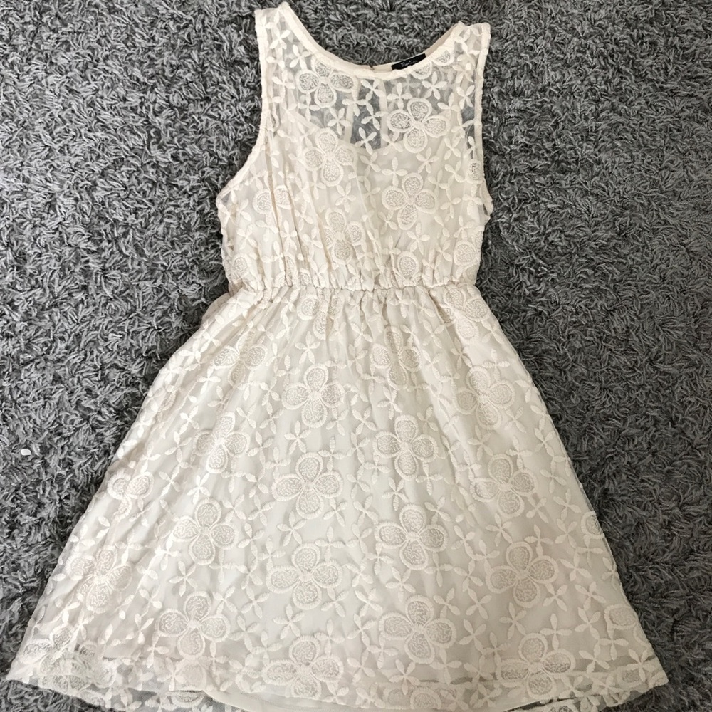 Beige lace dress