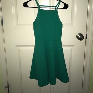H&M Green Ribbed Dress