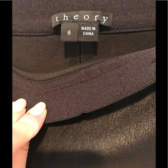 Theory "Gracey" leather pencil skirt - Picture 4 of 5