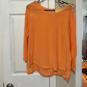 Neon 3/4 sleeve blouse