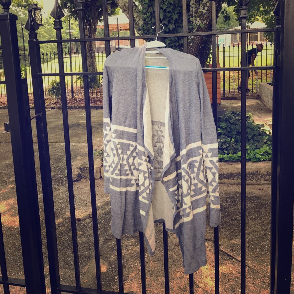 Aztec open cardigan