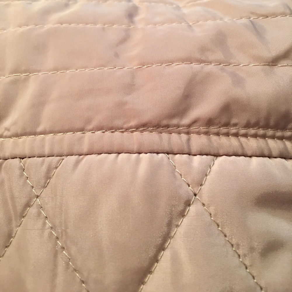 Quilted Bomber Jacket Mocha Black 2 Pocket w/ belt - Picture 5 of 7