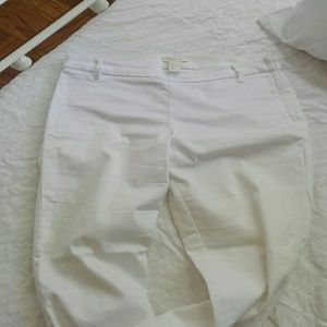 White strech pants